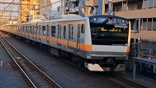 JR東日本中央快速線E233系H53編成各駅停車高尾行き国立駅到着(2023/9/12)