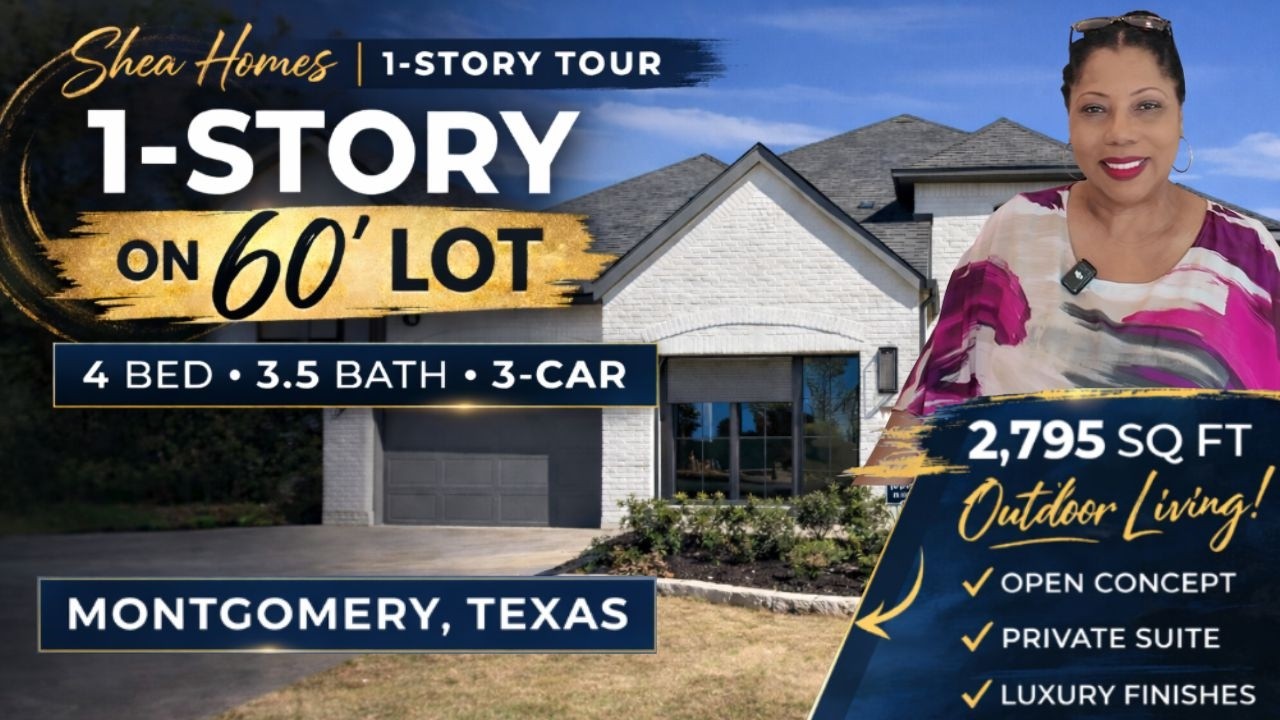 Inside This Stunning 1-Story Shea Home on a 60’ Lot | 4 Bed + Outdoor Living