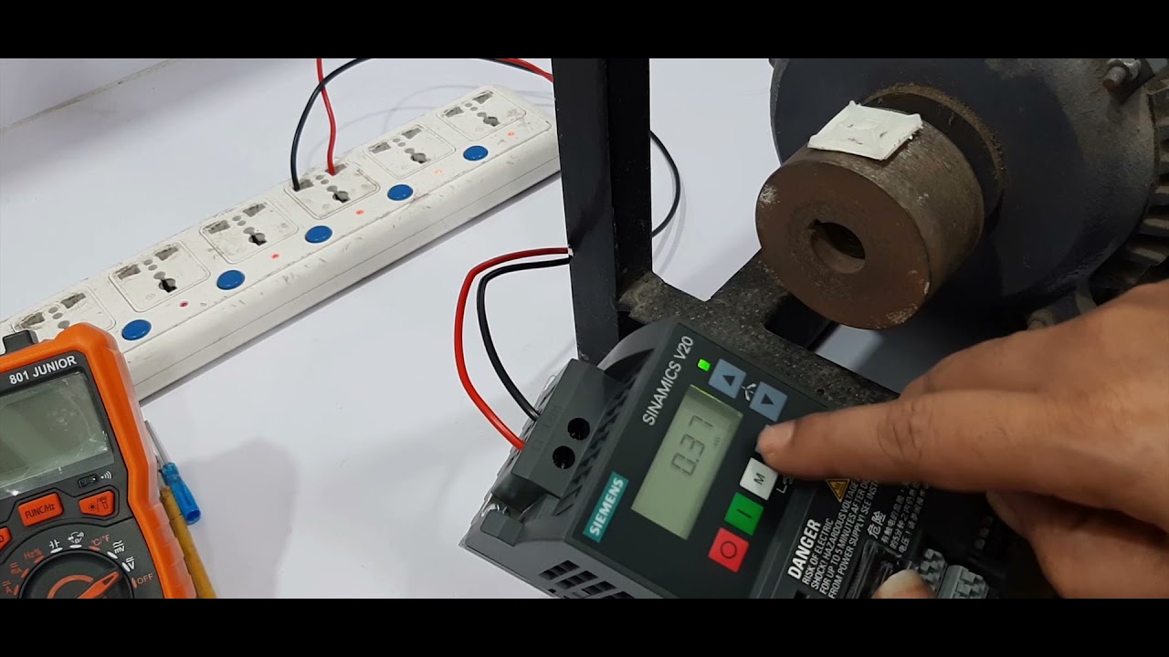 How to control an AC motor with  V20 VFD in HAND/JOG mode -Part4|How  Siemens SINAMICS V20 VFD work