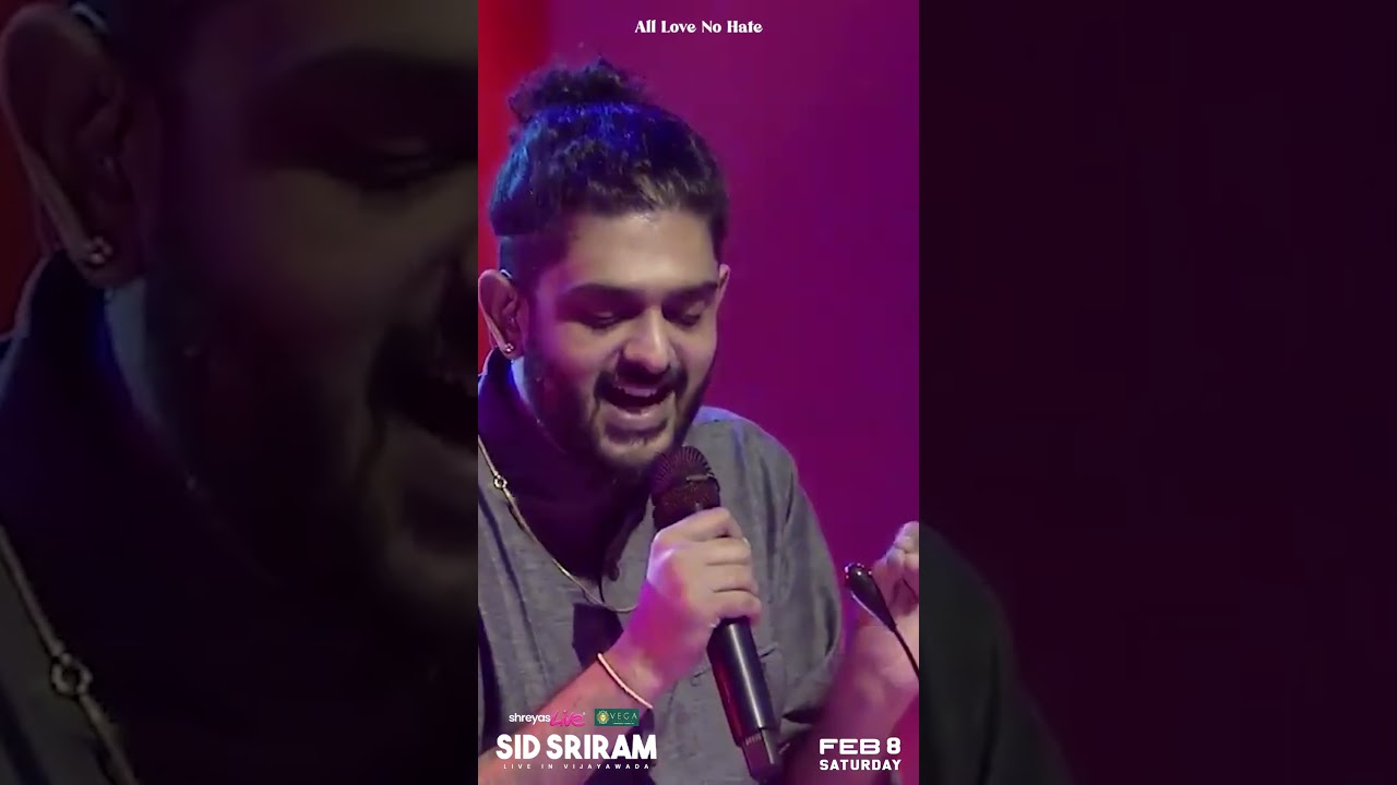 "ALL LOVE NO HATE" Sid Sriram Live In Concert Announcement | Sid Sriram | Vijayawada | Shreyas LIVE
