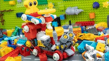 Satisfied DIY Building Block Science ASMR The Farmer Car Works Well