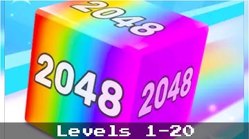 Chain Cube: Fushion 2048 3D Levels 1-20 Gameplay (Android) #chain walkthrough #androidgameplay