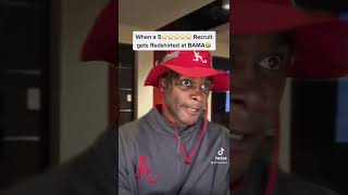 When a 5⭐️ Recruit gets Redshirted af BAMA🤣 #nicksaban #thaddboii #bama #redshirt