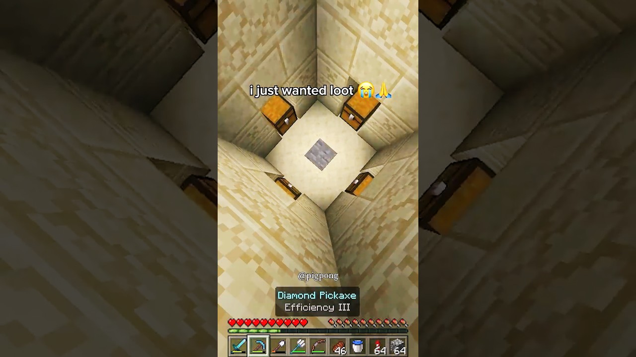 Minecraft Desert Temple Moment