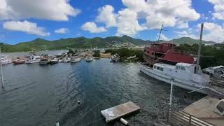 A view from the deck at the boatyard...
