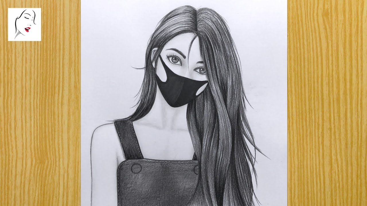 How to draw a Girl With Beautiful Hair For Beginners A Girl Drawing