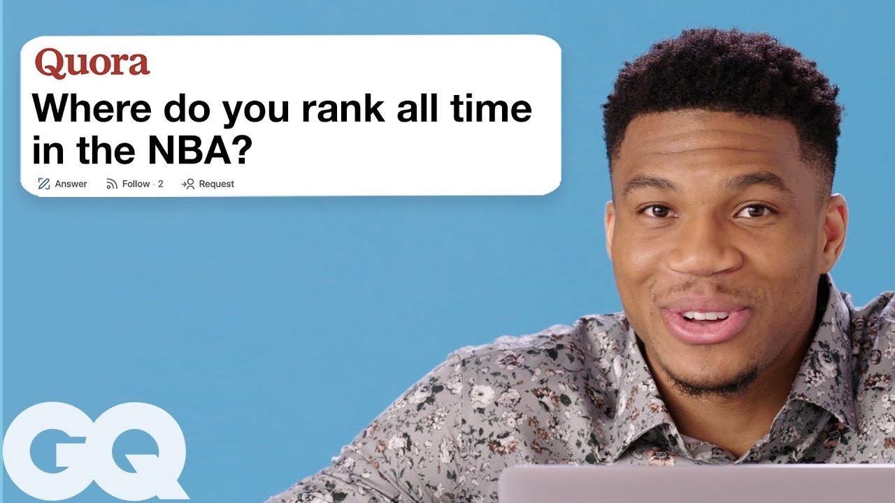 งานบนอินเตอร์เน็ต  Update  Giannis Antetokounmpo Responds to Fans on the Internet | Actually Me | GQ