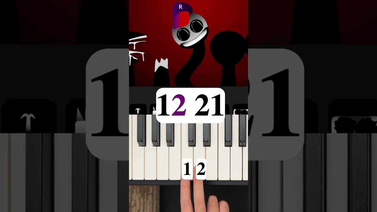 sprunki Purple (Durple) phase 3 piano tutorial #shorts