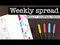 BULLET JOURNAL WEEKLY SPREAD 💜 Weekly spread ideas for your bullet journal | Bujo weekly setup