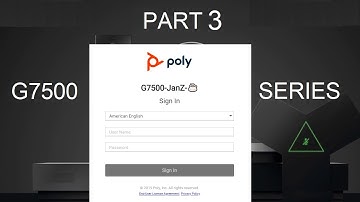 ☕Tech🛠📽 G7500 Series - Web Mngt  Settings (Poly mode)