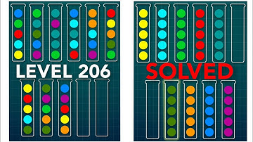 Ball Sort Puzzle Level 206 - Complete