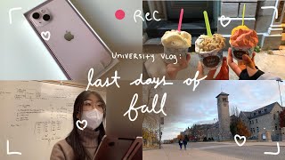 productive college vlog: iphone 13 unboxing, studying, in person classes, gelato with friends