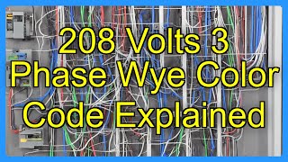 208 Volts 3 Phase Wye Color Code Explained