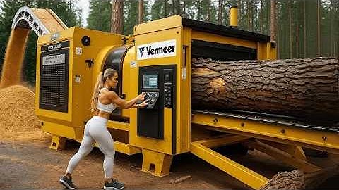 Monstrous Power Unleashed Fastest and Most Dangerous Wood Chipper Machines Shredding Trees