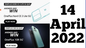Amazon OnePlus Nord CE 2 Lite 5G Quiz Answers Today | Amazon OnePlus 10R 4G Quiz Answers Today |