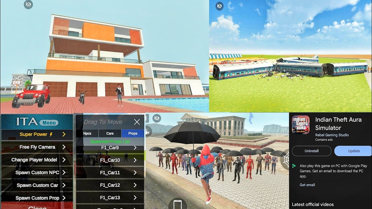 INDIAN THEFT AURA SIMULATOR NEW UPDATE 🔥Old House → Luxury Mansion Upgrade | Secret Powers REVEALED!