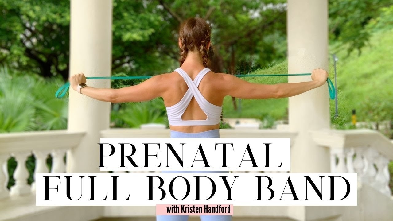 PRENATAL TOTAL BODY RESISTANCE BAND WORKOUT - 21 Weeks Pregnant