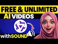 🔥 FREE &amp; UNLIMITED AI Video Generator 2025 | No Watermark + Full Sound