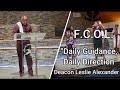 "Daily Guidance,Daily Direction" By: Deacon Leslie Alexander