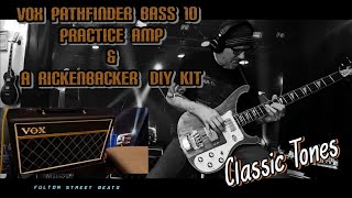 Vox Pathfinder 10 Bass Amp Meets Rickenbacker Style kit Bass Guitar