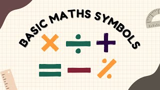 Maths Symbols|"Mastering Basic Math Symbols for kids"