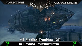 Batman: Arkham Knight - Stagg Airships - All Riddler Trophies - YouTube