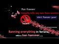 Terraria mods allow you to ban enemy... (with a ban hammer)