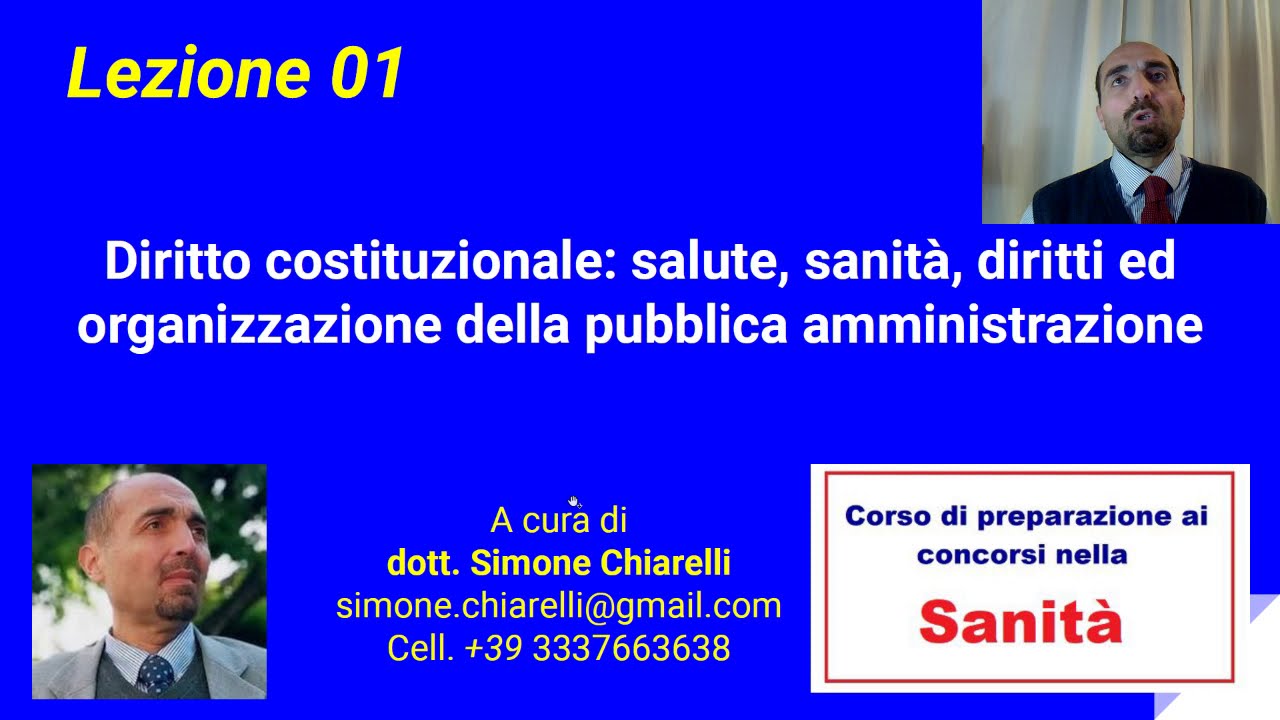 Sanità: diritto costituzionale e organizzazione della PA (Cod005_01)