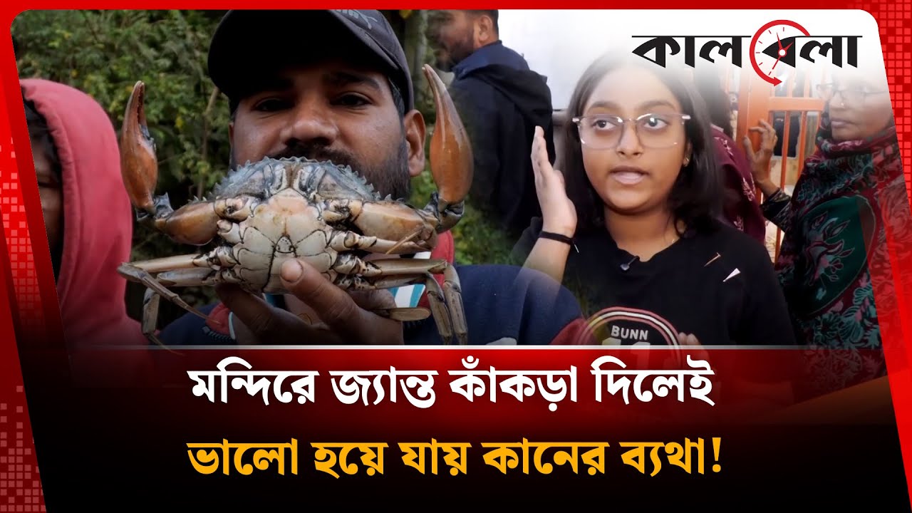 ভারতের মন্দিরে কানের চিকিৎসায় এবার জ্যান্ত কাঁকড়া | Temples of India | Crab | Kalbela