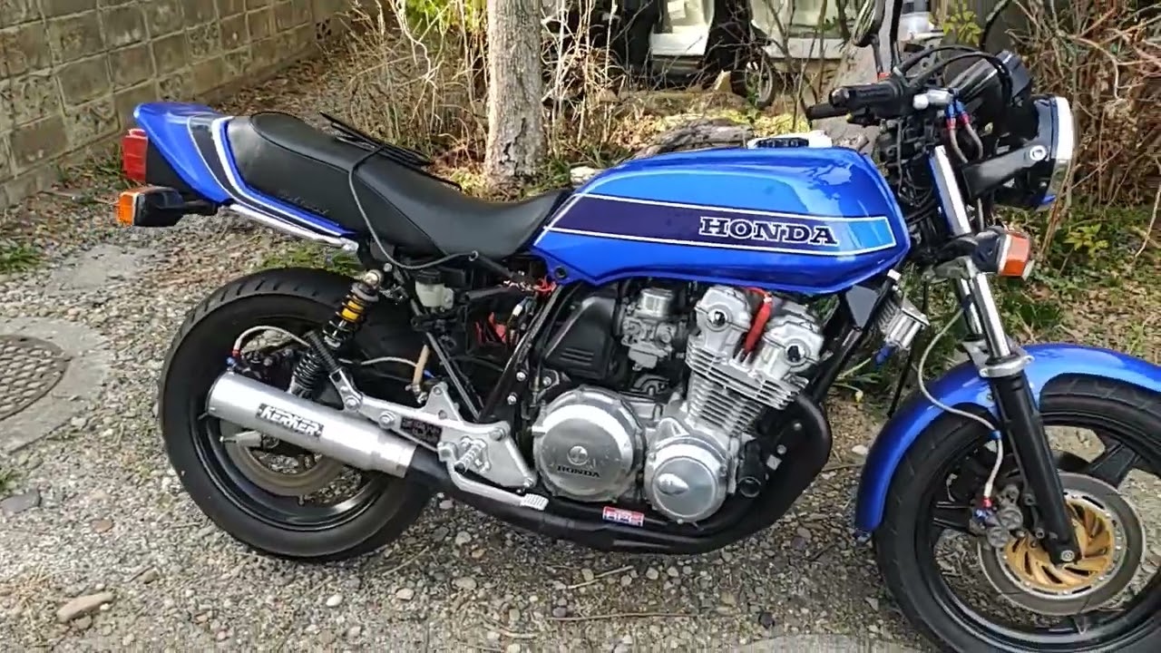 CB750F 今春初始動(暖気後に再始動) KERKER 爆音 #kerker #explosion