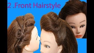 Front hairstyle - 1 video 2 front hair setting tricks - DIY