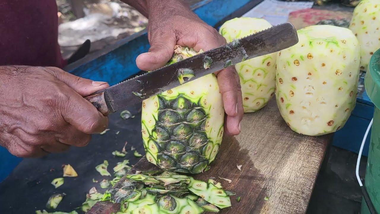 Pineapple cutting technique 🍍 4k Video