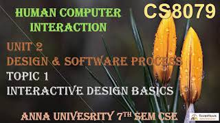 CS6008/CS8079 - HUMAN-COMPUTER INTERACTION- UNIT 2 -TOPIC 1-INTERACTIVE DESIGN BASICS BY ABISHA Wealth