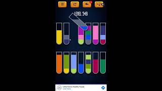 Water Sort Puzzle - Color Liquid Sorting Game Level 549 Solution