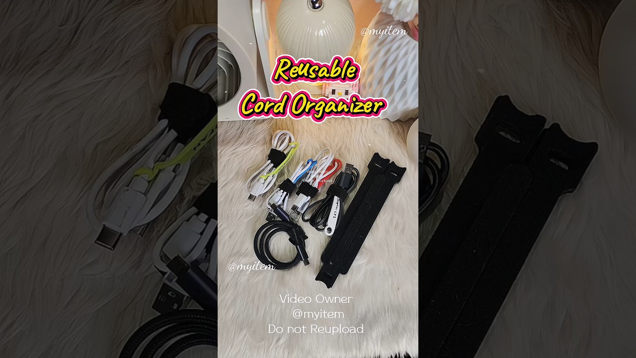 Link below ⬇️⬇️⬇️ Organize tangled cords and cables easily with this reusable cord organizer