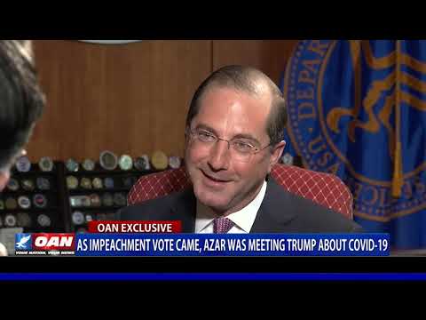 As impeachment vote came, HHS Secy. Azar was meeting President Trump about COVID-19