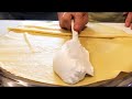 箱根のクレープ職人が作る史上最長のチョコバナナクレープ Japanese street food / Creamy  crepe compilation