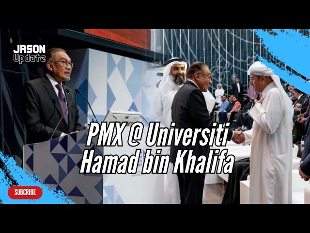 PM Anwar Ibrahim hadir ke Universiti Hamad bin Khalifa untuk menyampaikan syarahan umum class=