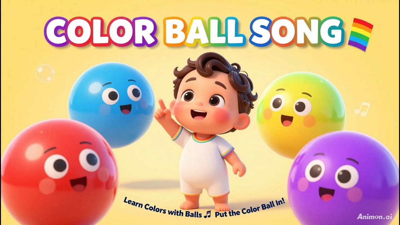 Colour Ball Song 🌈 | Learn Colours