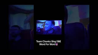 Team Chunkz singing DBE before charity match