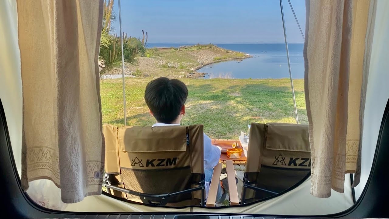 가볍게 챙겨서 떠난 차크닉🚗 | 뻥 뚫린 바다뷰 너무 좋잖아?! | 설치 1분컷 도킹텐트 | 캠빌 카크닉 텐트