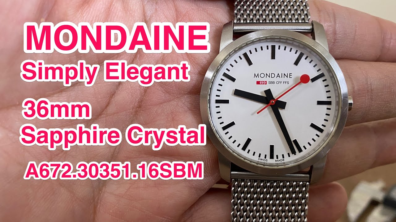 MONDAINE SIMPLY ELEGANT 36mm A672.30351.16SBM モンディーン 