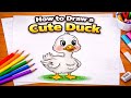 How To Draw A Cute Duck | Step by Step Art | Easy Art | Art Tutorial | Art Is My Soul🤗