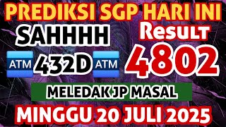 SGP HARI INI - MINGGU 20 JULI 2025 | PREDIKSI SGP | RUMUS SGP | BOCORAN SGP | SGPJITU