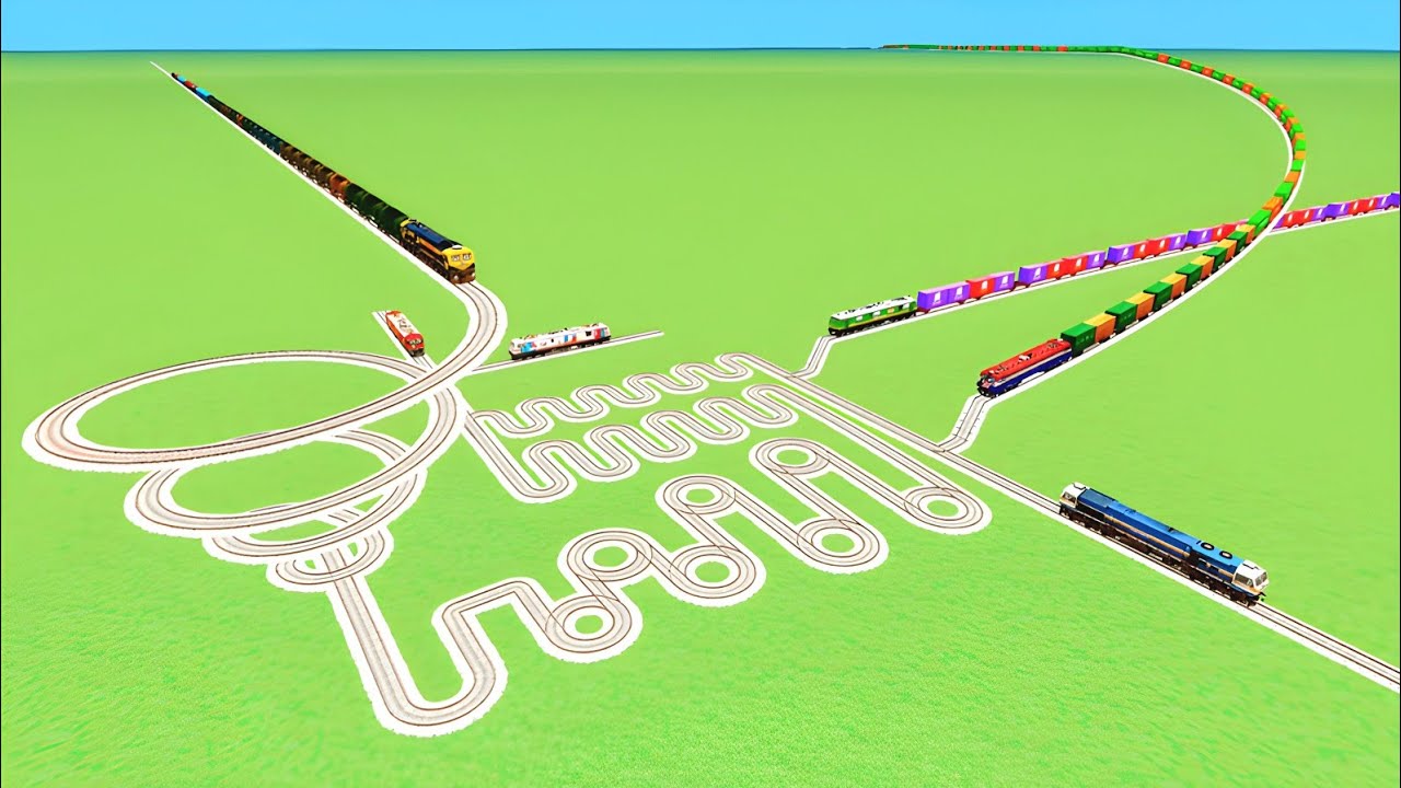 💖TRAIN CROSSINGON UTRUN CURVE ZIG ZAG RISKY RAILROAD BEANG DRIVE VIDEO 