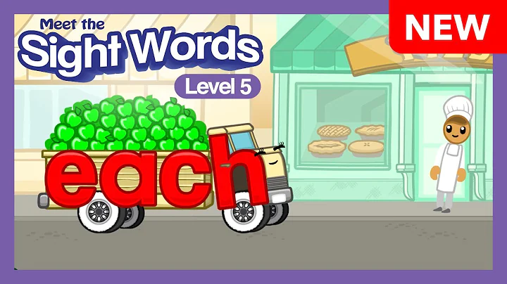 Meet the Sight Words Level 5 "eαch" (Written "α" form) | Preschool Prep Company