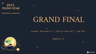 2023 Piano Star Grand Finals: Groups D and E