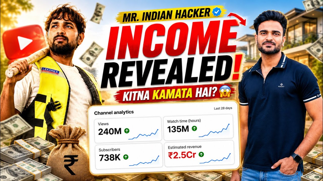 😱Mr Indian Hacker Youtube Income Revealed | Mr Indian Hacker YouTube se kitna kamate hai 