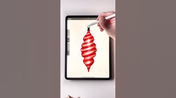 Christmas ornament in Procreate 🎄#procreate #procreatevideo #watercolor #digitalart #procreateart