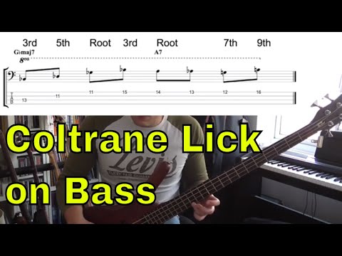 john-coltrane-jazz-lick-on-bass-guitar---bass-practice-diary---19th-february-2019